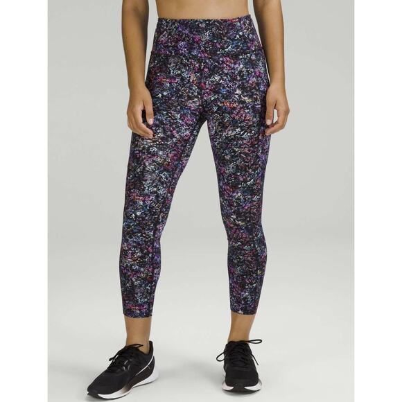 Lululemon Fast and Free High-Rise Leggings in‎ Floral Spray Multi Size 4 - Picture 1 of 11